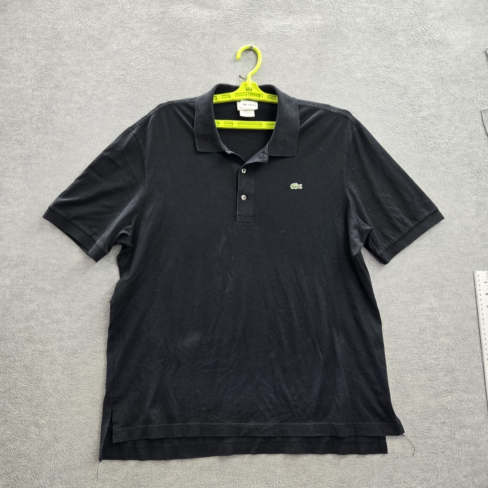 Lacoste Men Polo 6 Black Logo Short Sleeve